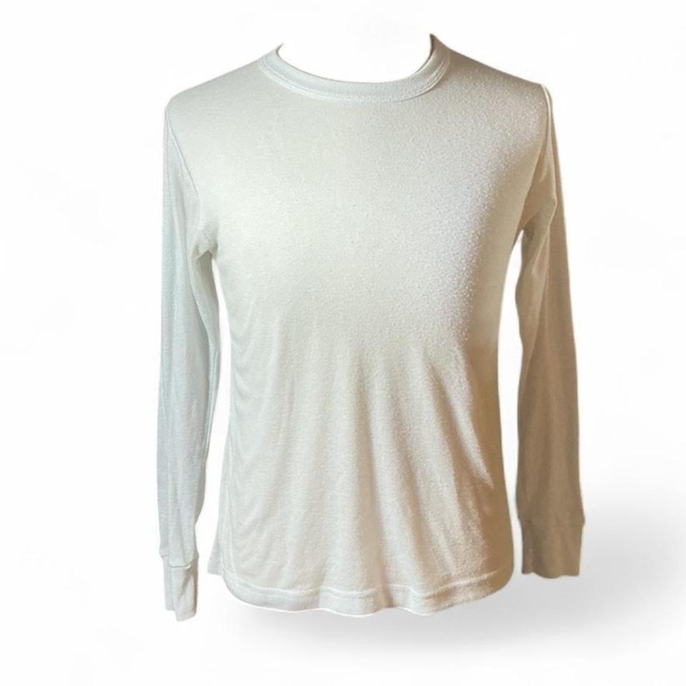 REI Womens White Long Sleeve Base‎ Layer Top Crew Neck Size M
